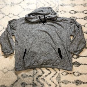 Women’s heather gray collared sweatshirt